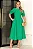 VESTIDO MIDI OHANA MANGA CURTA COM BOLSOS - VERDE - Imagem 1