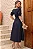 VESTIDO MIDI OHANA MANGA CURTA COM BOLSOS - AZUL MARINHO - Imagem 4