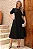 VESTIDO MIDI OHANA MANGA CURTA COM BOLSOS - PRETO - Imagem 4