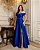 VESTIDO DE FESTA ITÁLIA OMBRO A OMBRO ZIBELINE - AZUL ROYAL - Imagem 1