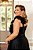 VESTIDO ÁGATA OMBRO A OMBRO DETALHE FLOR PLUS SIZE - PRETO - Imagem 1