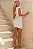 VESTIDO GIL TUBINHO FRANZIDO COM FAIXA - OFF WHITE - Imagem 7