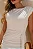 VESTIDO GIL TUBINHO FRANZIDO COM FAIXA - OFF WHITE - Imagem 2