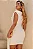 VESTIDO GIL TUBINHO FRANZIDO COM FAIXA - OFF WHITE - Imagem 4