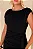 VESTIDO GIL TUBINHO FRANZIDO COM FAIXA - PRETO - Imagem 3