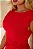 VESTIDO GIL TUBINHO FRANZIDO COM FAIXA - VERMELHO - Imagem 2