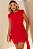 VESTIDO GIL TUBINHO FRANZIDO COM FAIXA - VERMELHO - Imagem 4