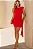 VESTIDO GIL TUBINHO FRANZIDO COM FAIXA - VERMELHO - Imagem 1