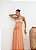 VESTIDO LONGO COM CHOKER SAIA PLISSADA SUZANA - TANGERINA - Imagem 4