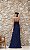 VESTIDO LONGO COM CHOKER SAIA PLISSADA SUZANA - AZUL MARINHO - Imagem 3