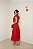VESTIDO HILDA MIDI DETALHE FLOR - VERMELHO - Imagem 3