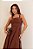 VESTIDO LOREN BORDADO ALÇA E BOLSOS - MARROM - Imagem 5