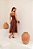 VESTIDO LOREN BORDADO ALÇA E BOLSOS - MARROM - Imagem 3