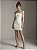 VESTIDO TUBINHO ALFAIATARIA BORDADO PÉROLAS NOBLESSE - OFF WHITE - Imagem 1