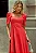 VESTIDO DAFNY DECOTE V COM MANGA - VERMELHO - Imagem 2
