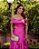 VESTIDO DE FESTA TAYLOR CREPE ACETINADO OMBRO A OMBRO - FÚCSIA - Imagem 2