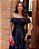 VESTIDO DE FESTA TAYLOR CREPE ACETINADO OMBRO A OMBRO - AZUL MARINHO - Imagem 2