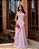 VESTIDO DE FESTA TAYLOR CREPE ACETINADO OMBRO A OMBRO - ROSÉ - Imagem 1