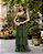 VESTIDO DE FESTA NEW FLOWERS TULE BRILHO - VERDE OLIVA - Imagem 2