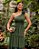 VESTIDO DE FESTA NEW FLOWERS TULE BRILHO - VERDE OLIVA - Imagem 3