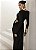 VESTIDO PARIS MANGA LONGA SAIA DRAPEADA - PRETO - Imagem 4