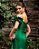 VESTIDO DE FESTA MANHATTAN OMBRO A OMBRO ZIBELINE GLOW - VERDE ESMERALDA - Imagem 2