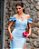 VESTIDO DE FESTA MANHATTAN OMBRO A OMBRO ZIBELINE GLOW - AZUL SERENITY - Imagem 2