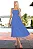 VESTIDO LOREN BORDADO ALÇA E BOLSOS - AZUL CIANO - Imagem 1