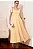 VESTIDO KÁTIA LONGUETE COM ALÇA E LAÇOS - AMARELO - Imagem 1