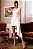 VESTIDO SUZY TUBINHO CURTO COM DETALHE FIVELA - OFF WHITE - Imagem 1