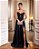VESTIDO DE FESTA MANUELA T.Q.C TAFETÁ - PRETO - Imagem 1