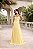 VESTIDO DE FESTA TANGARÁ PLISSADO - AMARELO - Imagem 1