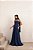 VESTIDO DE FESTA MAITÊ SAIA PLISSADA CHOKER - AZUL MARINHO - Imagem 1