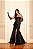 VESTIDO DE FESTA ÍSIS T.Q.C. ZIBELINE COM CAPA AVULSA - PRETO - Imagem 1