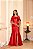 VESTIDO DE FESTA ÍSIS T.Q.C. ZIBELINE COM CAPA AVULSA - VERMELHO - Imagem 1