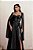 VESTIDO DE FESTA GLAMOUR COM CAPA CREPE ACETINADO - PRETO - Imagem 2