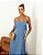 VESTIDO LONGO DE FESTA CHIFFON T.Q.C. DETALHE BABADO - AZUL SERENITY - Imagem 2