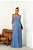 VESTIDO LONGO DE FESTA CHIFFON T.Q.C. DETALHE BABADO - AZUL SERENITY - Imagem 3