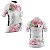 Camisa Floral Branca Feminino modelos Ciclismo Camiseta Para Ciclista com Proteção UV/UVB/UVA 50+Zíper Parcial(Curto) - Imagem 1