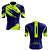 Camisa Mtb Neon Azul com Verde Ciclismo  com Proteção UV/UVB/UVA 50 - Imagem 3