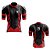 Camisa De Ciclismo Camiseta Ciclismo Mtb 2022 Preta/Vermelha Proteção Uv50+ - Imagem 3