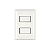 Conjunto 4x2 2 Interruptores Simples Branco - Thesi Bticino - Imagem 1