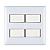 Conjunto 4x4 2 Interruptor Simples + 2 Interruptor Paralelo Branco - Thesi Bticino - Imagem 1