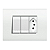 Conjunto 4x2 C/ 2 Interruptores Simples + 1 Tomada 10A White Living Light - Imagem 1