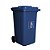 Coletora plastica 240L c/rodas (mod. europeu) azul - Nobre - Imagem 1