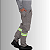 Calça Brim Pesado Profissional,Cargo - Com Faixa Refletiva Verde - Cinza Claro - Imagem 1