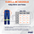 Calça NR10 - 100% Algodão com Faixa Refletiva Laranja - Azul Marinho - Imagem 5