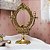 ESPELHO DE MESA OVAL EM INOX BRONZE - Imagem 2