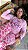 Pijama Feminino Inverno Rosa Estampa de Beijos - Imagem 2