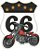 Patch Rota 66 com Moto 30x25 cm - Imagem 1